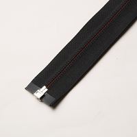 SBS # Cremallera de nailon de 7 hilos con apertura inversa y extremo abierto, color rojo, espaciado de 0.8mm, 20cm, muestra gratuita para equipo de exterior y ropa deportiva