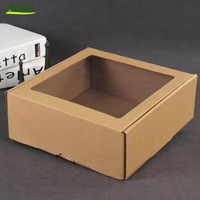 Boîte d'emballage en carton ondulé personnalisée en gros avec fenêtre transparente à rabat pour draps, housses de couette, chaussettes et fourrures – Boîte cadeau