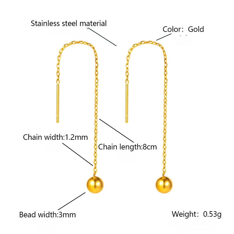 [EX-0100] gold-3.0 Smooth 8cm Ear Wire