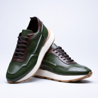 Chaussures de Sport Homme de Marque en Gros Direct Usine, Baskets Respirantes et Antidérapantes avec Tige en Cuir de Vachette et Semelle Extérieure en Caoutchouc