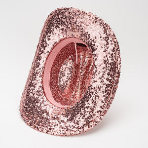 Nuevo Diseño Sombrero <span class=keywords><strong>Vaquero</strong></span> de Lentejuelas Brillantes para Mujer con Ala Curva para Fiesta Musical, Festival, Discoteca, Actuación, Gorra de Jazz de Moda para Hombre - Product Image 5