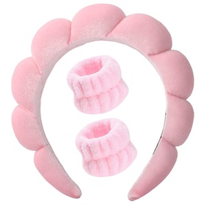 Custom Logo Spa Headband Sponge for Washing Face Clouds Soft Hairband Skincare Makeup Headbands for Women Girls Shower Sports - Product Image 1
