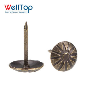 WELLTOP nouveau Style <span class=keywords><strong>Vintage</strong></span> Bronze tapisserie d'ameublement ongles motif personnalisé broche métal canapé ongles meubles têtes <span class=keywords><strong>de</strong></span> lit boutons 14.144 - Product Image 1