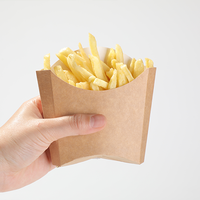 Vente en gros Boîte d'emballage en papier jetable de taille moyenne pour frites de pommes de terre chips Conteneur à collation