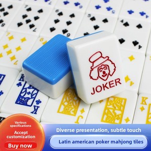 Singaporean & Malaysian Latin American Style Hand-Crafted Custom-Made Cartoon Mahjong for Chess & Card <b>Entertainment</b> - Product Image 3
