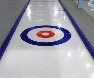 Pista di pattinaggio su ghiaccio artificiale curling game board pavimento arricciacapelli in PVC personalizzato