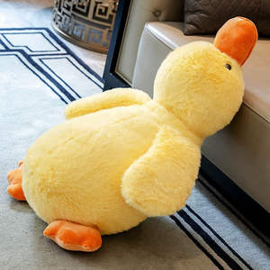 Lindo gran pato <span class=keywords><strong>amarillo</strong></span> almohada de felpa edredón esponjoso con relleno de algodón PP para el regalo de cumpleaños de las niñas - Product Image 4