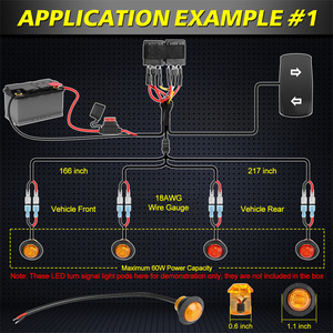 Arnés de Cables Automotriz Personalizado de 12V para Señales de Giro de UTV con Interruptor Basculante para Polaris <span class=keywords><strong>RZR</strong></span> Ranger <span class=keywords><strong>Maverick</strong></span> <span class=keywords><strong>X3</strong></span> Talon Mule - Product Image 6