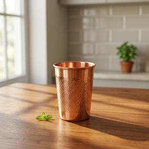 Vaso de Cobre Chino Tradicional Hecho a Mano con Patrón Sólido de Pared Simple para Té de la Tarde, Regalo para Adultos - Product Image 5
