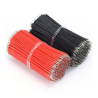 Puente de cable precortado sólido de PVC 1007 20 22 24 26AWG Cable eléctrico de cobre estañado ambos extremos potencia desnuda