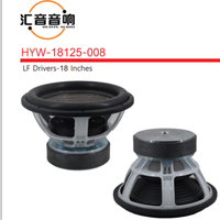 Caisson de basses de voiture de 18 pouces 5000W RMS SPL avec cône à contour en mousse, double bobine, puissance HYW-18125-008b