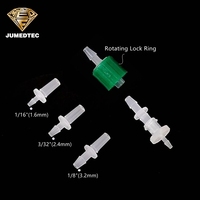 JU pipa tinta plastik 2.4/3/4mm, Slip Barb konektor Luer pria untuk pemasangan mudah, pipa tabung tinta
