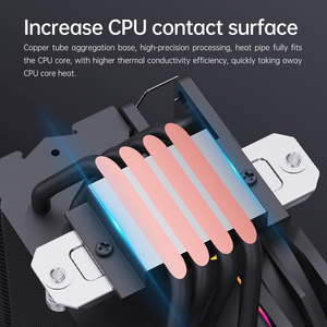 Snowmna 5V argb <span class=keywords><strong>CPU</strong></span> Cooler với 4 ống dẫn nhiệt và PWM Dễ dàng cài đặt chi phí-hiệu quả cho máy tính chơi game - Product Image 3