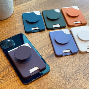 Hot Sale Business Pu Leather Credit Card Holder Slim Magnetic <b>Wallet</b> with Phone Standing - Product Image 1
