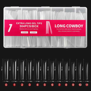 Professionnel 504 pièces/boîte Super Long tuyau d'eau ongles ballerine cercueil presse <span class=keywords><strong>sur</strong></span> les ongles couverture complète mat XXL <span class=keywords><strong>Capsule</strong></span> ongles Gel conseils - Product Image 2
