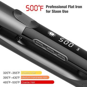 Logo personnalisé cheveux fers plats planchas de cabello ion négatif Vibration titane kératine traitement lisseur cheveux - Product Image 4