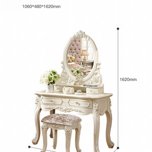 Table de toilette européenne minimaliste, style princesse, coiffeuse moderne française avec miroir, salon, chambre à coucher, hôtel - Product Image 6