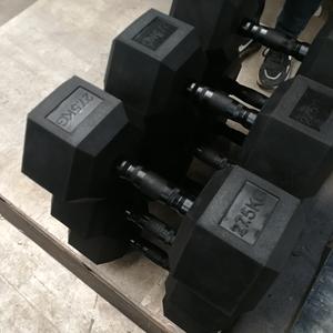 Set Dumbbell kebugaran Stainless Steel, Gym uretana 32kg 40kg pesanan Minimum berat 100kg dapat disesuaikan - Product Image 1