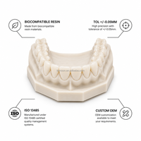Modelo Dental de Resina Biocompatible Impreso en 3D CLIP, Producción de Interfaz Líquida Continua de Alta Precisión, Laboratorio Dental Personalizado OEM