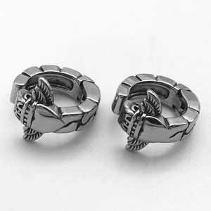 yunnique Fashionable Titanium Steel Feather <b>Cuff</b> <b>Earrings</b> Geometric Design Spring Jewelry Wholesale - Product Image 1