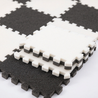Tapis en mousse EVA souple avec couche supérieure en peluche-Tapis de puzzle imbriqué pour aire de jeu et chambre à coucher pour enfants