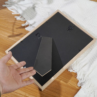 Nouvelle Arrivée Cadre Photo Boîte d'Ombre 5x7 en Bois Noir, Profondeur 3cm (2 Pouces) avec Verre – Tailles 8x10, 16x20, A3, A4 Disponibles