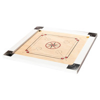 Carrom carom classique blanc professionnel en bois indien carrom carom table conseil percuteur pièces intérieur jeu jouets