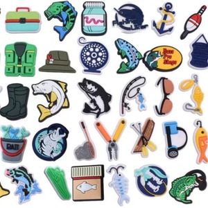 Nouvelle pêche stock sérieux sabots breloques en gros PVC caoutchouc haute qualité accessoires chaussures décorations chaussures breloques - Product Image 2