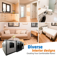 Evermore Luxury Maison mobile préfabriquée respirante de 20 pieds, pliable, 4 chambres, design ferme, sur roues, conteneur de stockage