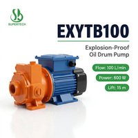 Pompe à bidon d'huile antidéflagrante Supertech en acier inoxydable, 100L/min, portable, contrôle entièrement automatique, pour carburant, OEM, approvisionnement direct usine