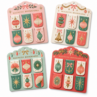 Marque-page magnétique mignon en forme de train de Noël, marque-page pliable personnalisé, design canne à sucre et sapin de Noël, cadeau de lecture de Noël, papeterie