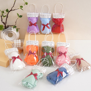 Toallas de Felpa de Coral con Diseño de Oso, 30x30cm, Suaves y Absorbentes, Recuerdo de Boda, Regalo Promocional, Artículos para Fiestas - Product Image 1