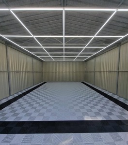 Modular Floor Tiles Anti Slip PP <strong>PVC</strong> Plastic <strong>Flooring</strong> Mats Interlocking Garage Floor Tiles for Car Detailing Shop Workshop 1.8cm - Product Image 3