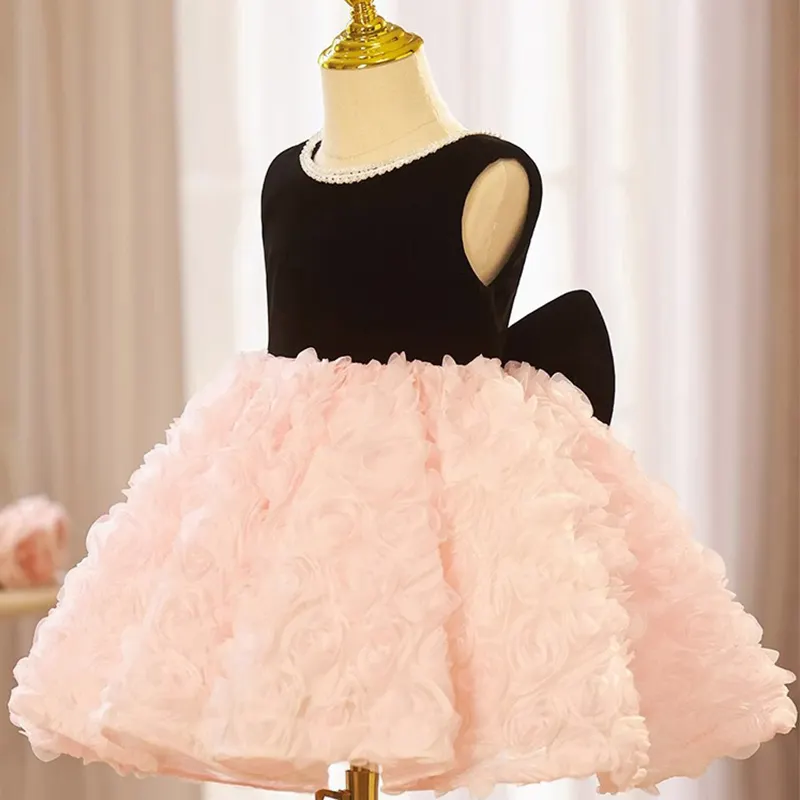 Simples nobre princesa princesa vintage sem mangas rosa casamento festa aniversário vestido