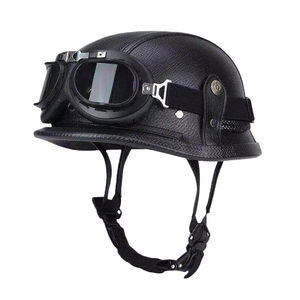 Quatre saisons Scooter <span class=keywords><strong>moto</strong></span> Vintage léger demi casque hommes et femmes voiture électrique casque ouvert visage - Product Image 6