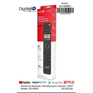 DigiVolt Remote <b>Control</b> With Voice For Sony <b>Tv</b> Bluetooth Mic Model So 65mic - Product Image 3