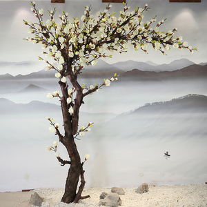 Arbre de <span class=keywords><strong>Magnolia</strong></span> Artificiel en Promotion : Fleurs Réalistes Blanches et Roses avec Feuillage Épais pour Hôtels, Centres Commerciaux, Mariages et Aménagements Paysagers - Product Image 1