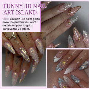Gel de Uñas 4D 5D con Diamantes de Imitación, Gel Sólido Superadhesivo Sin Necesidad de Limpiar para Esculpir en 3D y Manicura - Product Image 4