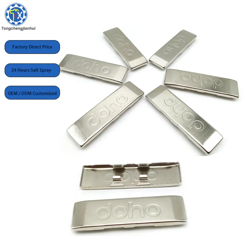 Customized Round Or Square Silver Plated Metal Stamping Blank Logo Tag For Furniture ISO9001 Certificated