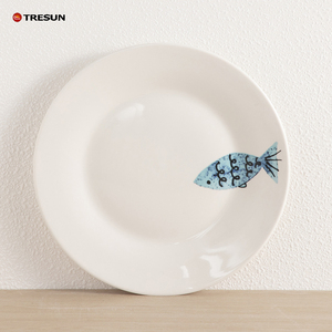 <span class=keywords><strong>Vajilla</strong></span> de Porcelana Blanca con Diseño de Peces Europeos para Bodas de Lujo, Juego de Platos y Tazones de Cerámica para <span class=keywords><strong>12</strong></span> Personas - Product Image 2