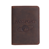 Pack de passeport de voyage RFID en cuir véritable avec logo personnalisé Porte-cartes de haute qualité Portefeuille Ticket ID Ensemble de couvertures de passeport personnalisées