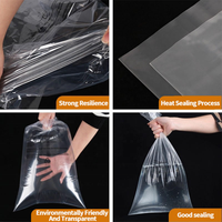 Sac en plastique de grande taille avec fond plat transparent, poche ouverte sur le dessus, housse anti-poussière imperméable, sacs d'emballage en PE pour matelas