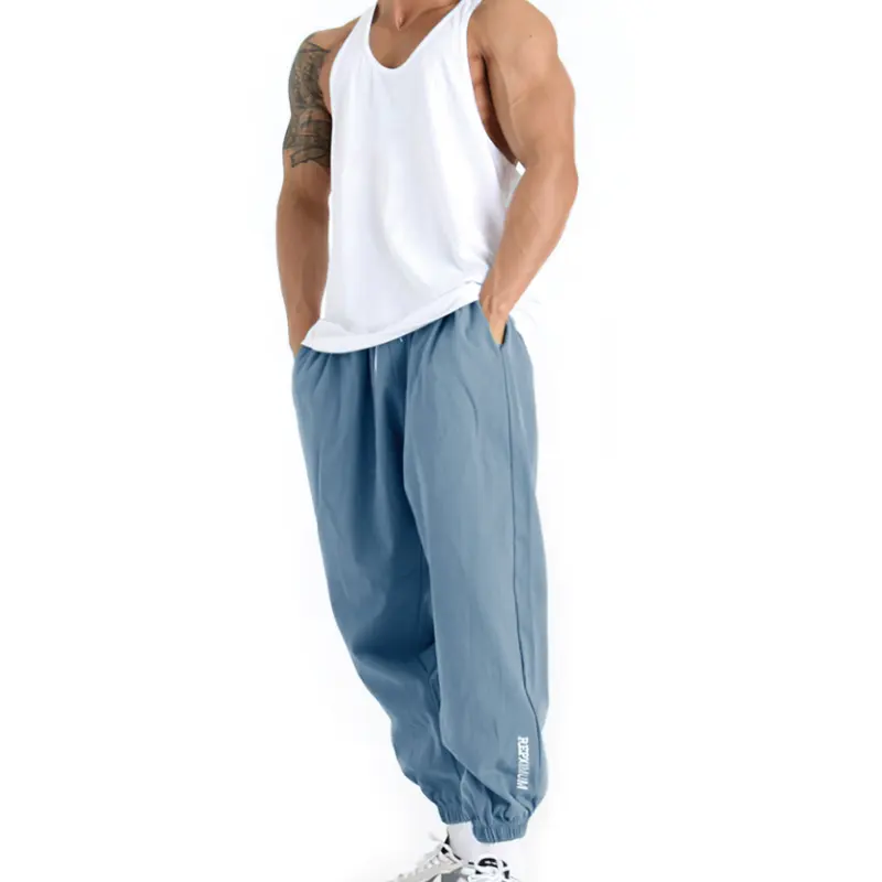 Özel tasarım imalatı % 100% pamuk yüksek kaliteli Hip Hop s-5xl Mens boş boy ter pantolon