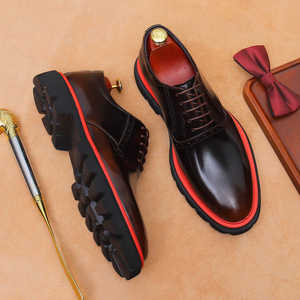 Nouvelles Chaussures Oxford en Cuir Véritable <span class=keywords><strong>de</strong></span> Vache Respirantes pour Hommes Grande Taille – Idéales pour le Bureau, les Affaires et les Tenues Professionnelles - Product Image 2