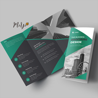 Personnalisé pas cher immobilier papier carton Brochure impression bouton suspendu publicité flyer porte cintre Flyer pour hôtel