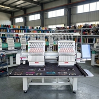Nouvelle machine à broder industrielle à deux têtes pour couture, tricot et broderie, machine à broder informatisée à 2 têtes, machines à broder plates industrielles