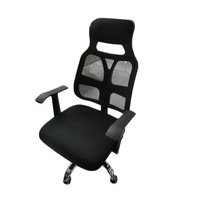 Chaise de bureau exécutive moderne à dossier haut en maille, pivotante, ergonomique, avec support lombaire