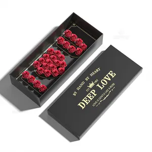 Красивая черная Цветочная Подарочная коробка для подарка на День Святого Валентина