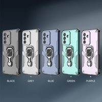 Coque de protection antichoc magnétique pour Samsung Galaxy S25 Edge A26 et iPhone 16E avec support anneau et protection arrière