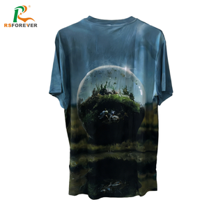 Wholesale Quick Dry Men's Short Sleeve T-Shirt Sublimation Printed Tee with Custom Logo Pattern and Size for Sports Daily Wear